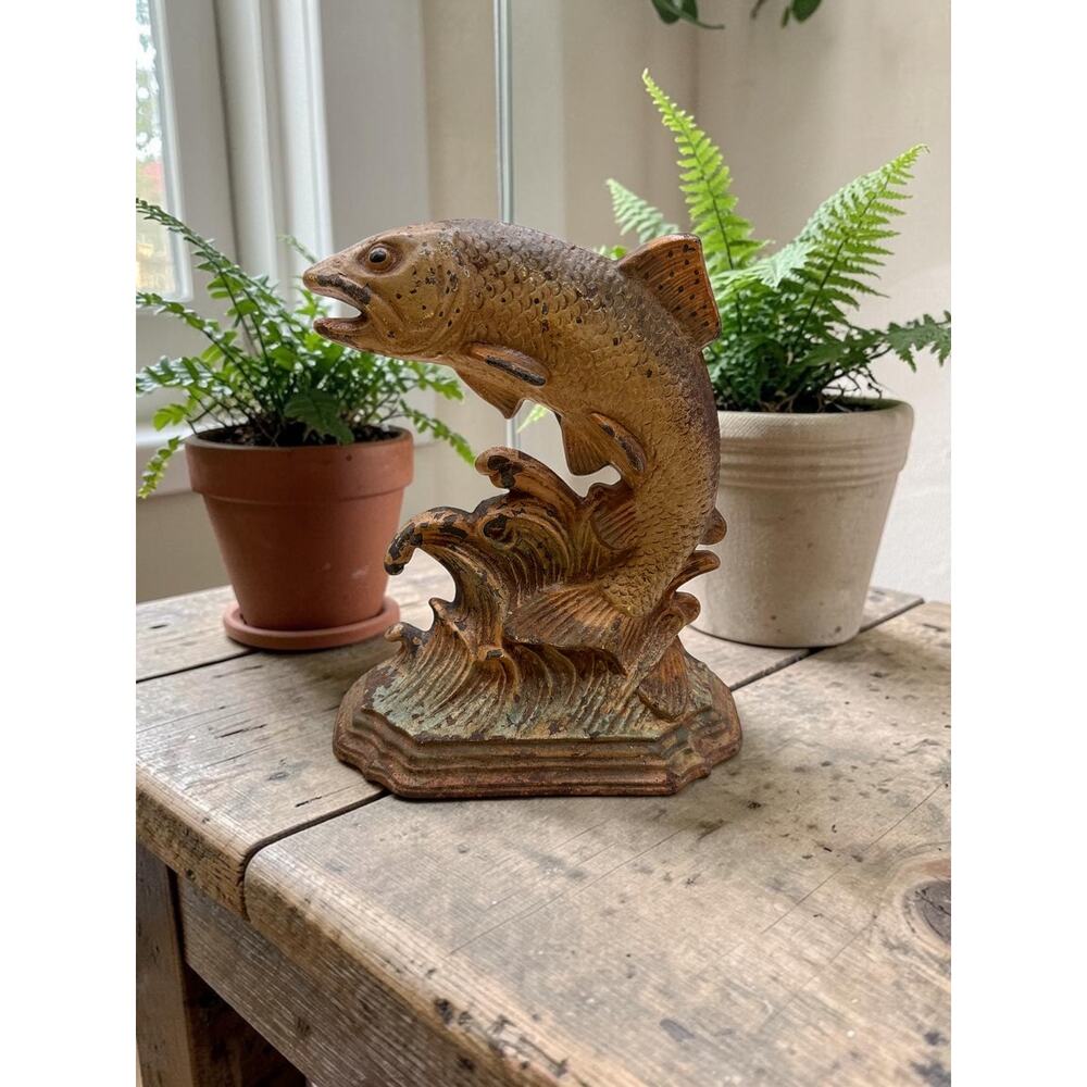 Vintage Trout Cast Shelf Art